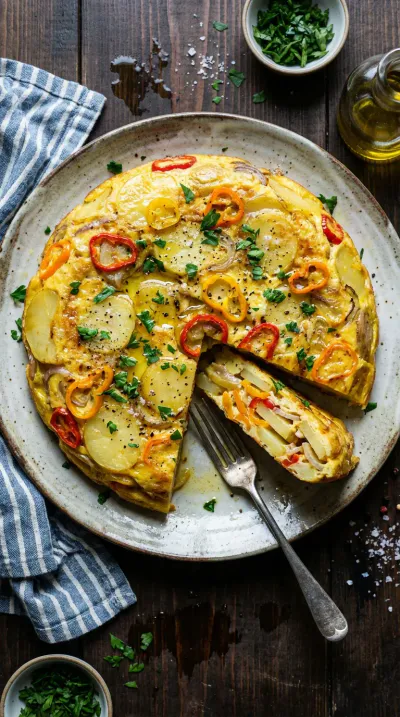 Spanish omelette. ديلا روما اومليت  الخاصة
