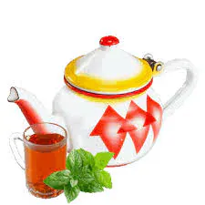 Red Tea Mint Pot